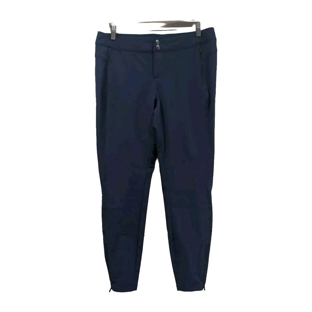 Kuhl Womens Transcendr Skinny Pants Size 12 Reg Navy Stretch Ankle Zip Trail